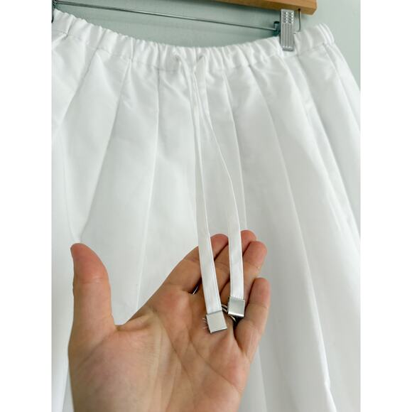 J.CREW | NWT Tall pleated tie-waist mini skirt in White | Sz TM - Picture 5 of 9